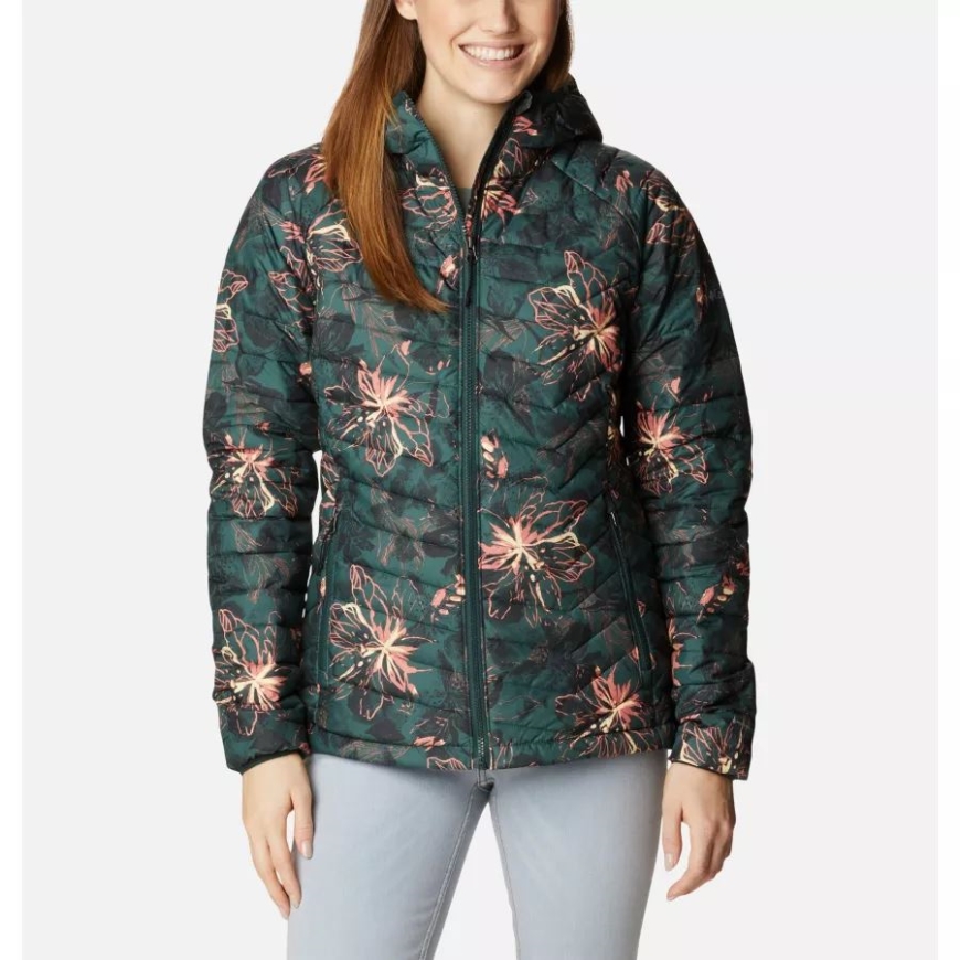 スプルース オウレリアン プリント レディース パウダー ライト インサレーテッド フード付きジャケット コロンビア