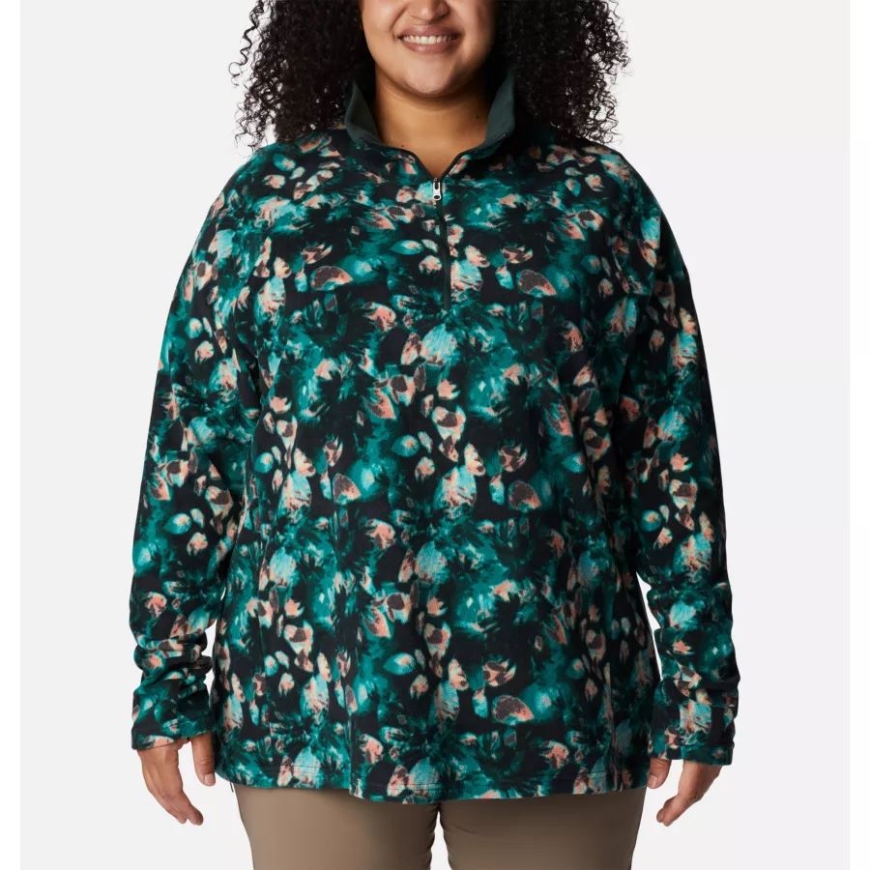 スプルース ソラライズド プリント コロンビア レディース グレイシャル Iv プリント ハーフジップ プルオーバー プラスサイズ
