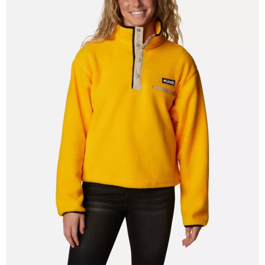 スティンガー コロンビア レディース ヘルベティア クロップド ハーフ スナップ フリース プルオーバー