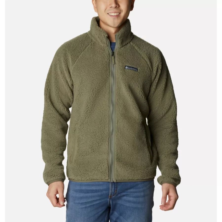 ストーングリーンコロンビアメンズウィンターウォームヘビーウェイトフリースジャケット
