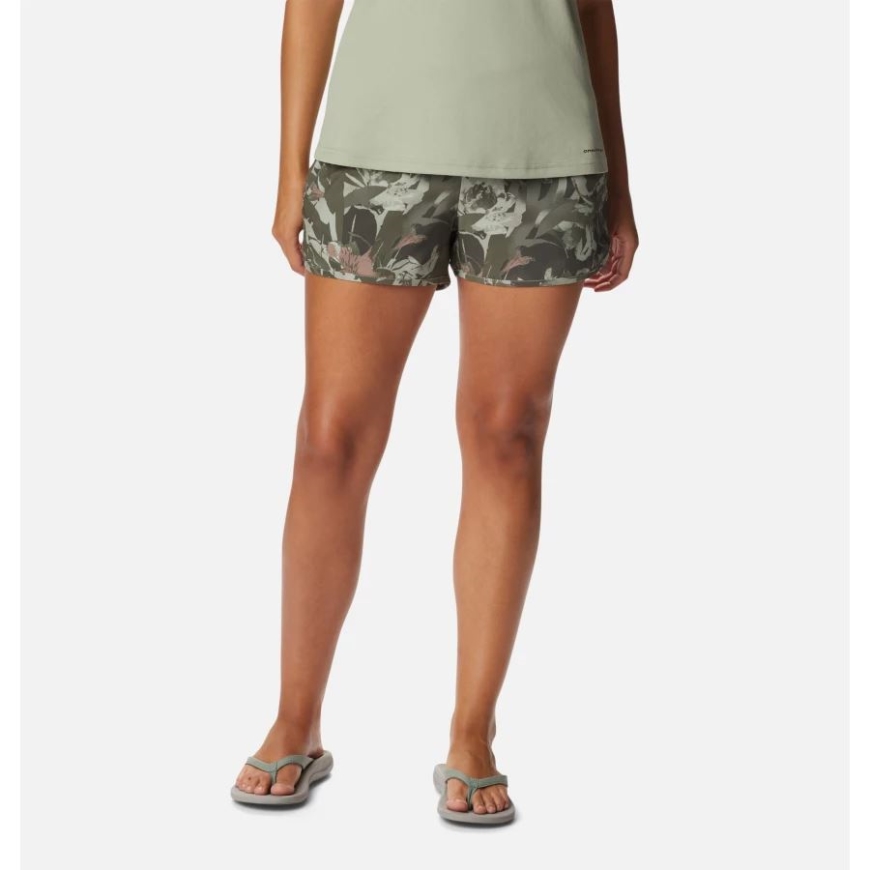 ストーングリーン/フロリカルチャー レディース プレザンクリーク ストレッチショーツ コロンビア