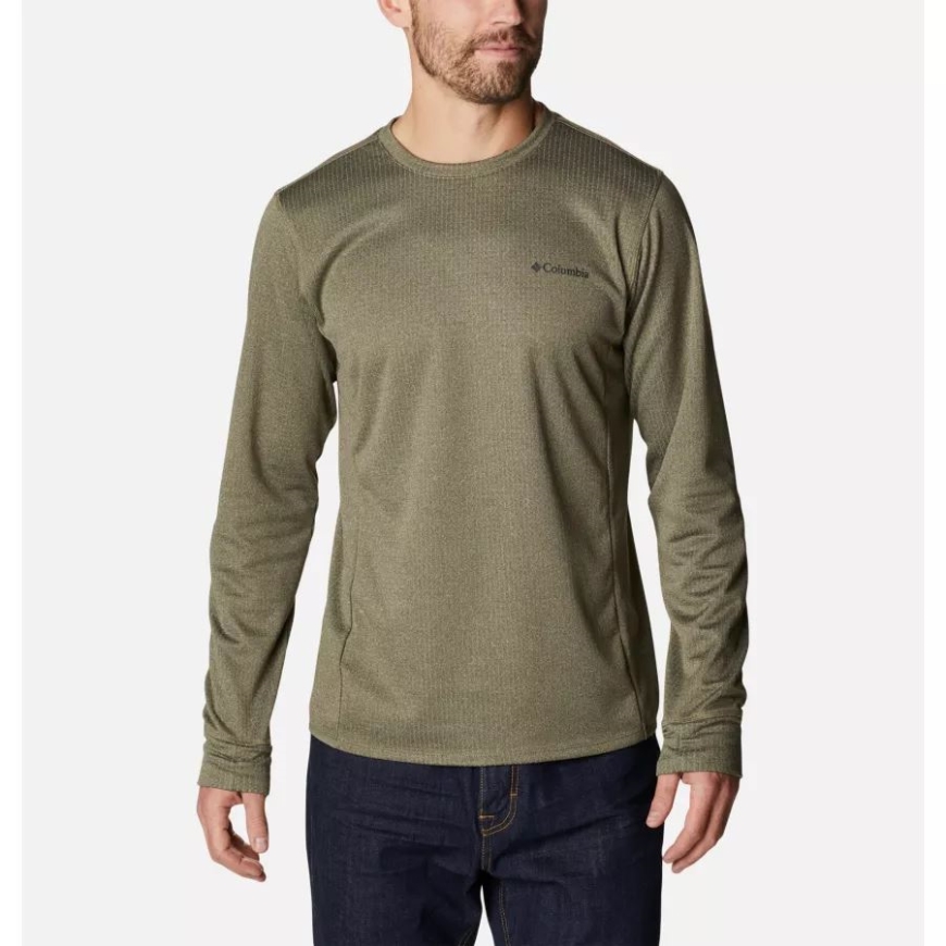 ストーン グリーン ヘザー メンズ パーク ビュー クルー シャツ コロンビア