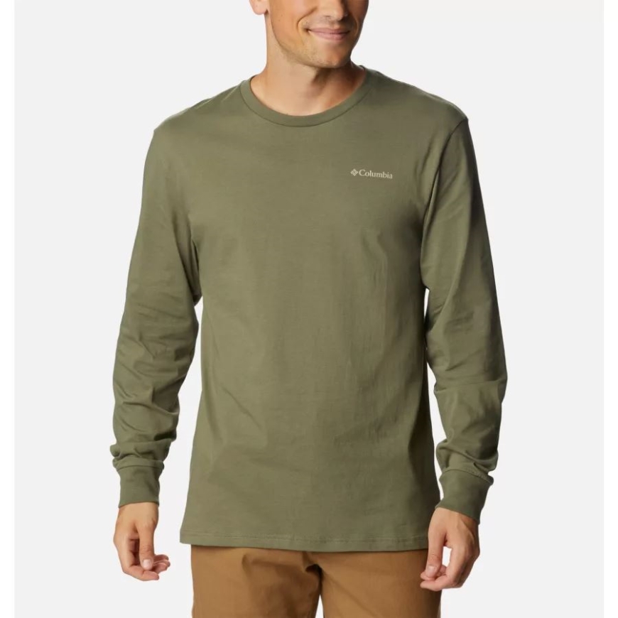 ストーングリーン/アウトドアパークコロンビアメンズケードコーブ長袖Tシャツ