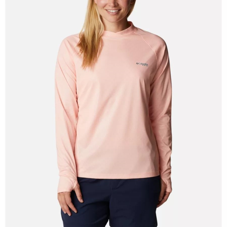 ティキ ピンク コロンビア レディース タイダル デフレクター アイス ロング スリーブ シャツ