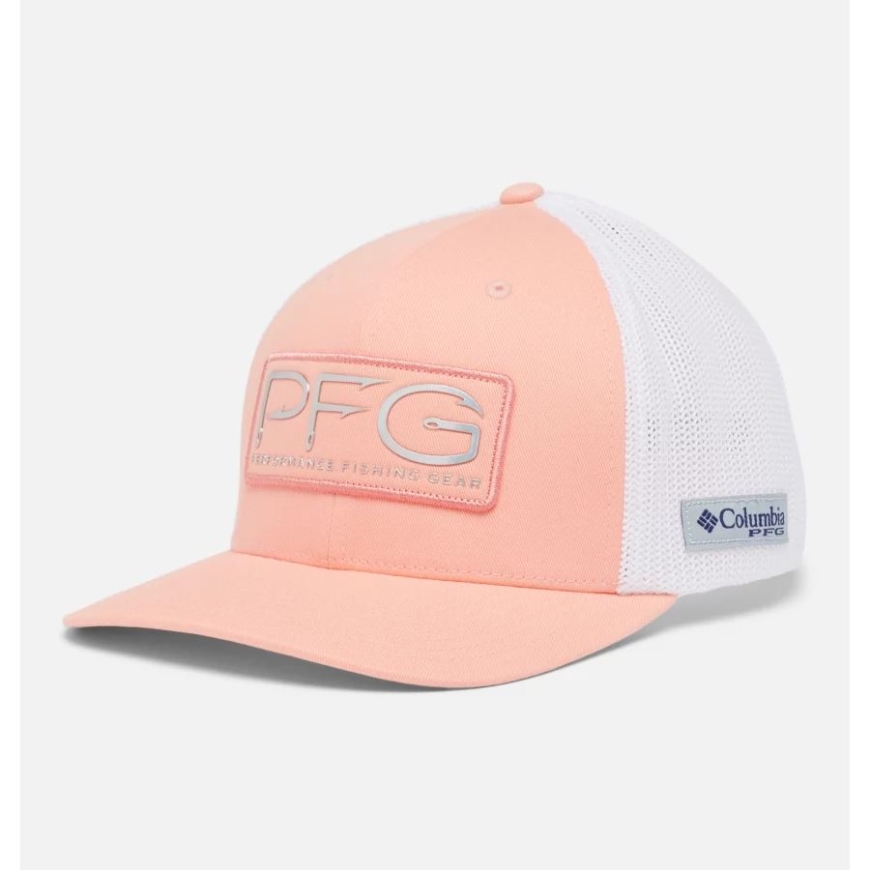 Tiki ピンク/シルバー Pfg フック メッシュ ボール キャップ ハイ クラウン コロンビア