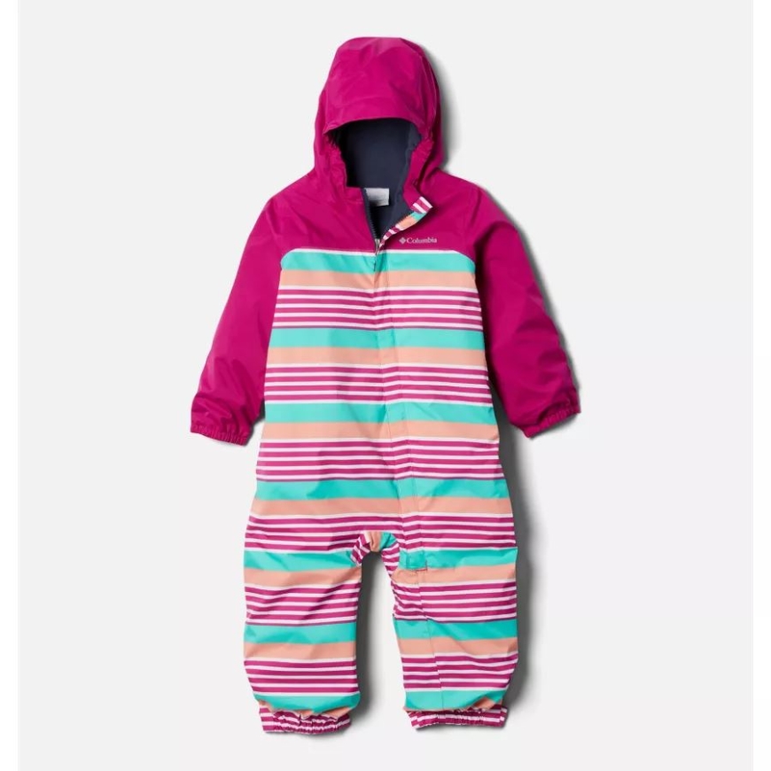 幼児用クリッター ジッターズ Ii レイン スーツ ワイルド フクシア ミロ ストライプ/ワイルド フクシア コロンビア