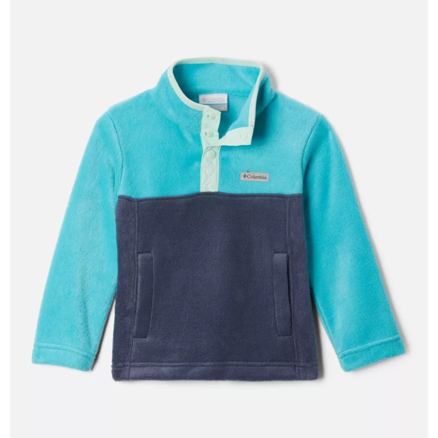 幼児スティーンズ Mtn クォーター スナップ フリース プルオーバー ノクターナル/ガイザー コロンビア