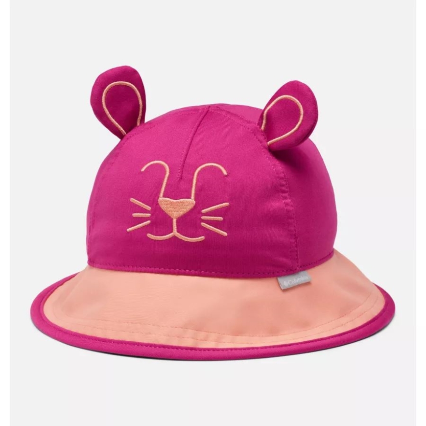 幼児の小さな動物のバケツの帽子野生のフクシア/サンゴ礁のコロンビア