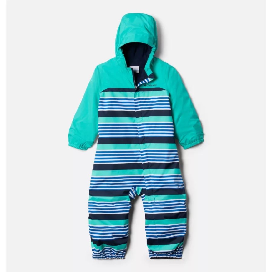 トドラーズ クリッター ジッターズ II ウォータープルーフ スーツ コロンビア ブライト インディゴ ミロ ストライプ/elctrc Turq