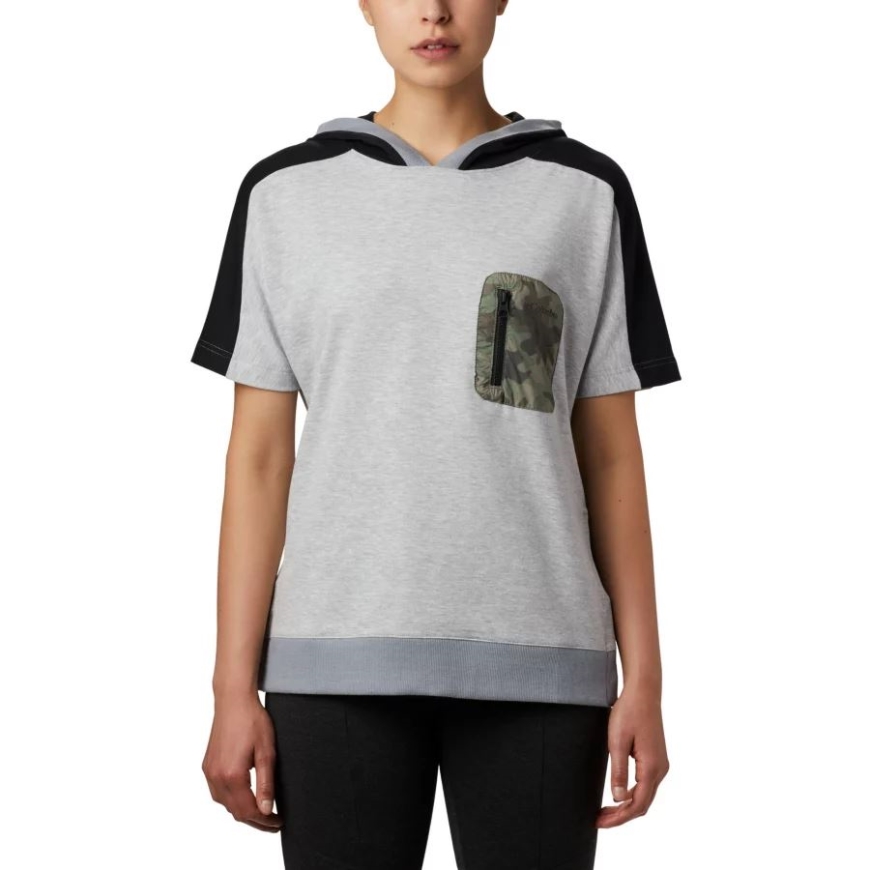 Tradewinds グレー ヘザー/ブラック/カモ コロンビア レディース コロンビア パーク 半袖パーカー