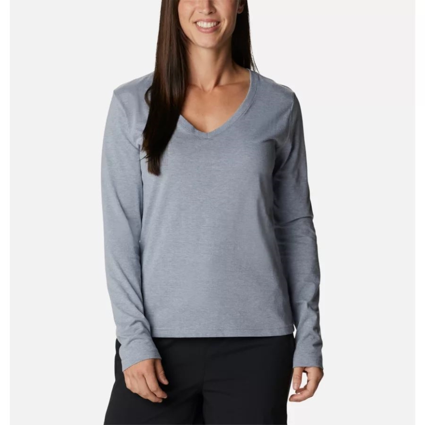 Tradewinds グレー ヘザー コロンビア レディース サファイア ポイント ロング スリーブ シャツ