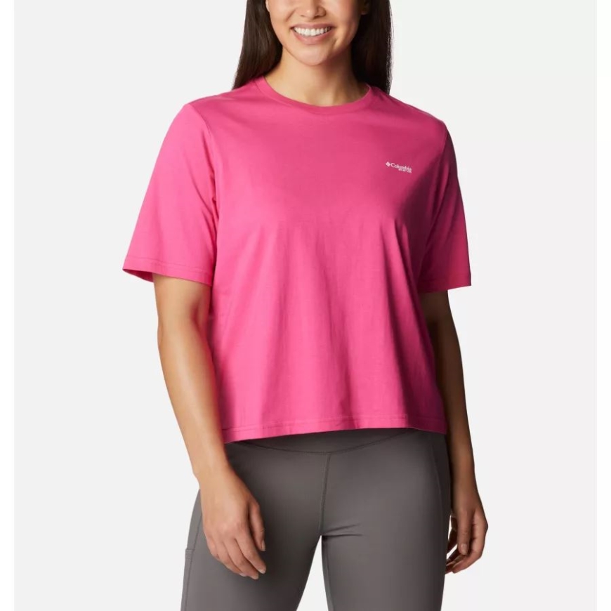 ウルトラ ピンク/フィッシュ スター マーリン グラフィック ウィメンズ Pfg ブラムリー ベイ リラックス ティー コロンビア