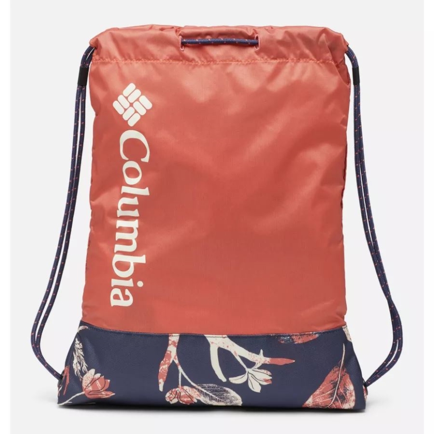 ユニセックス巾着バッグ コロンビア ダークコーラル/ノクターナル トピアリー