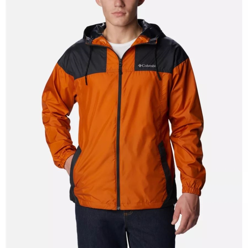 ウォーム コッパー/ブラック メンズ フラッシュ チャレンジャー ウインドブレーカー ジャケット コロンビア