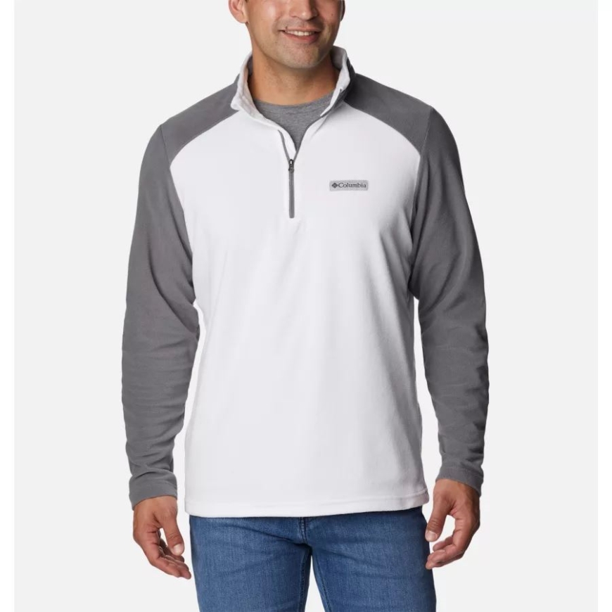 ホワイト/シティグレー コロンビア メンズ レイク アロハ ハーフジップ フリース プルオーバー