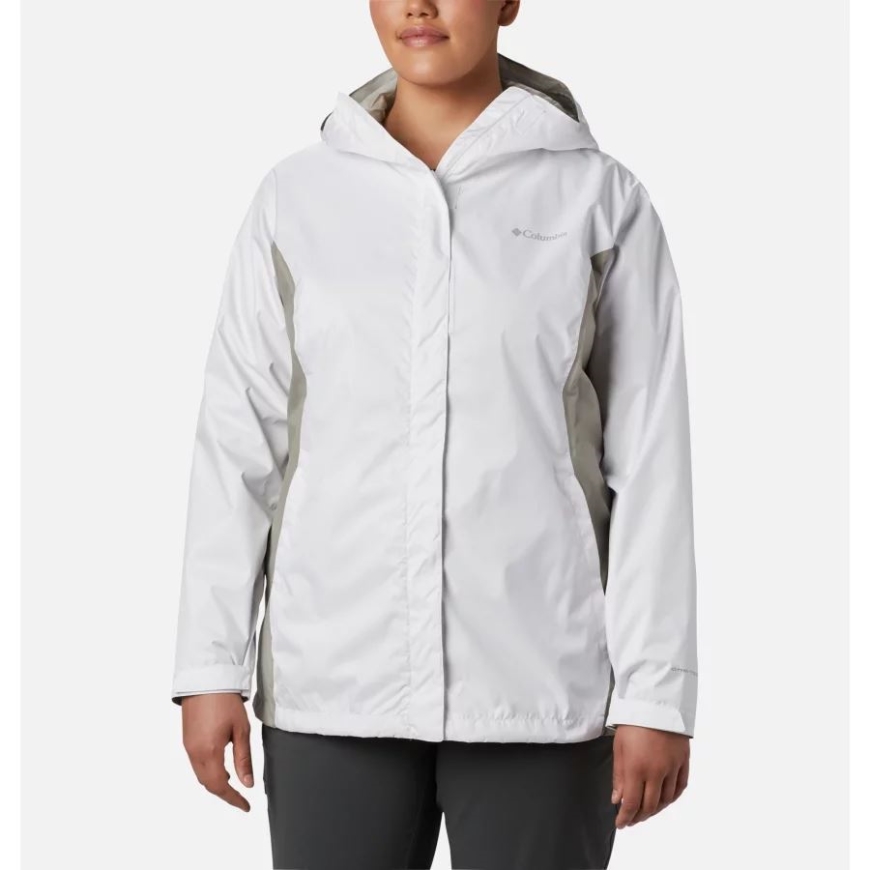 ホワイト/フリント グレー レディース アルカディア II ジャケット プラス サイズ コロンビア