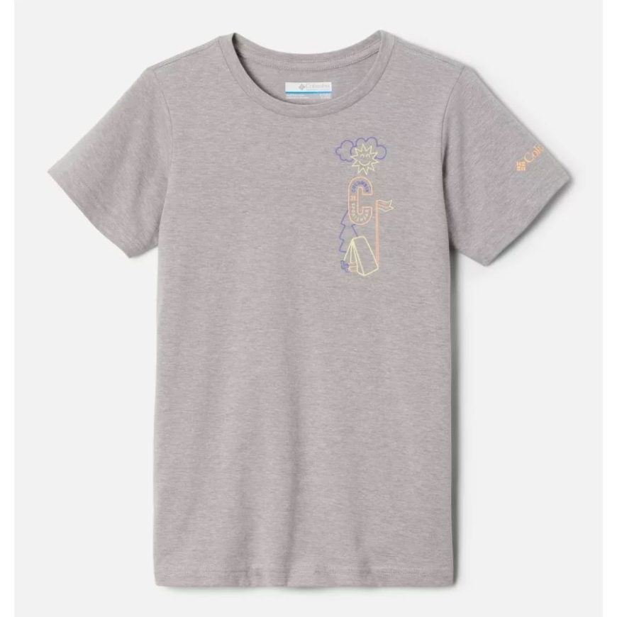 ホワイト フォクシー パック コロンビア ガールズ ミッション レイク ショート スリーブ グラフィック T シャツ