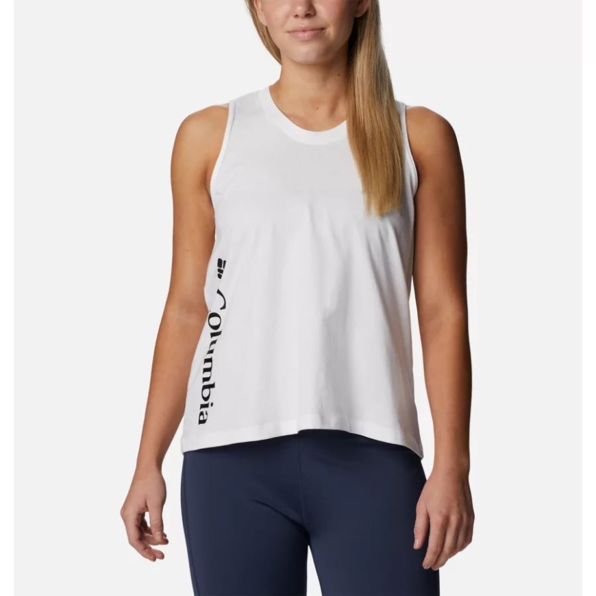 ホワイト/ジェム コロンビア グラフィック レディース ノース カスケード タンク コロンビア