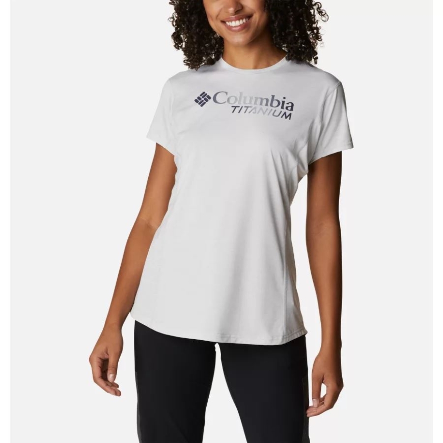 ホワイト/ノクターナル レディース タイタン パス グラフィック Tシャツ コロンビア