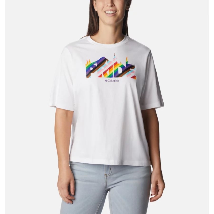 ホワイト/アウトドアプライド レディース ワイルド プレイス Tシャツ コロンビア