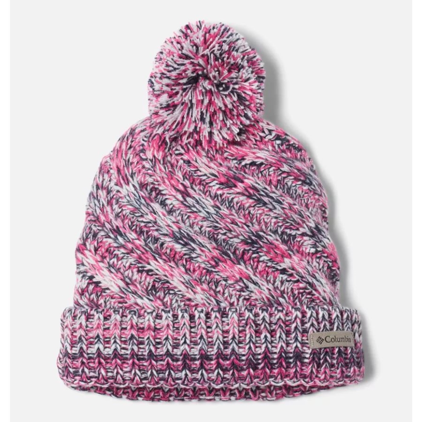 ホワイト/ピンク アイスオンブル ユニセックス ユース バンドルアップ ビーニー コロンビア