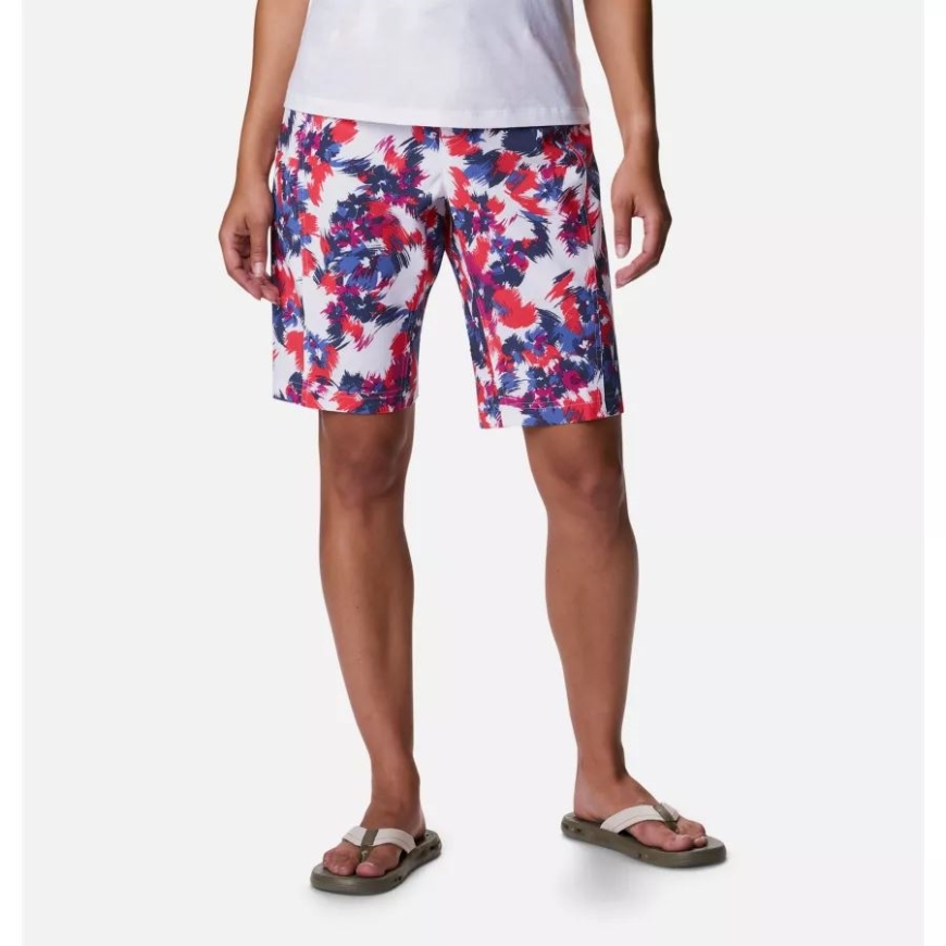 ホワイト タイフーン ブルーム マルチ コロンビア ウィメンズ プレザント クリーク ボード ショート