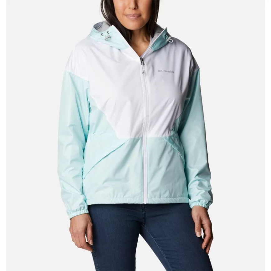 ホワイト/ウィンド コロンビア ウィメンズ ライム ロック ヒル ウィンドブレーカー