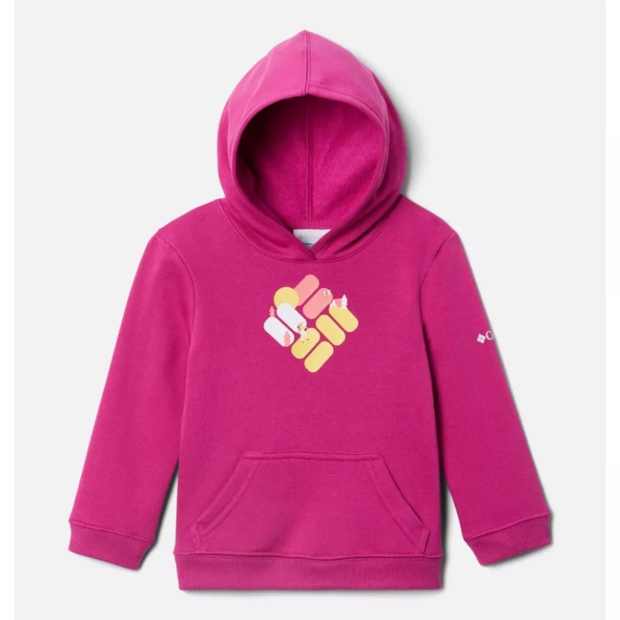 ワイルド フクシア コロンビア 幼児 テイバー ハイツ グラフィック パーカー