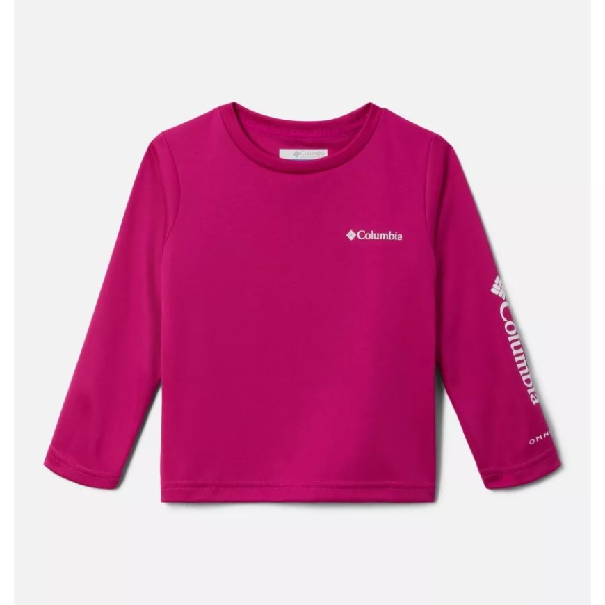 野生のフクシア幼児フォーク ストリーム長袖シャツ コロンビア