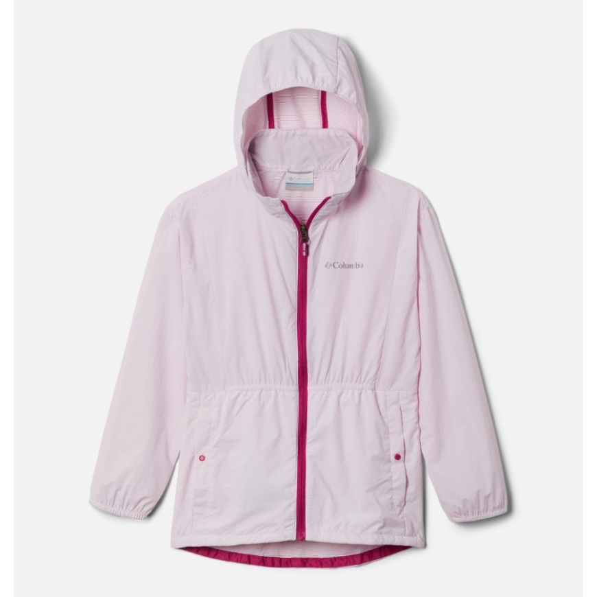 ワイルド フクシア/ホワイト ガールズ パンチボウル ジャケット コロンビア