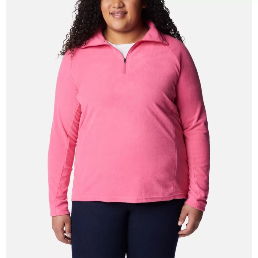 ワイルド ゼラニウム コロンビア レディース グレイシャル Iv 1/2 ジップ プラス サイズ