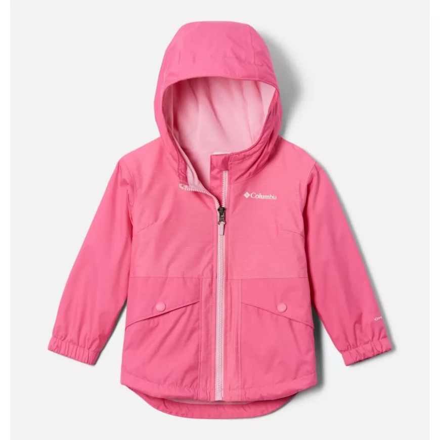 ワイルド ゼラニウム/ワイルド ゼラニウム スラブ ガールズ 幼児 レイン トレイル フリース ライニング ジャケット コロンビア