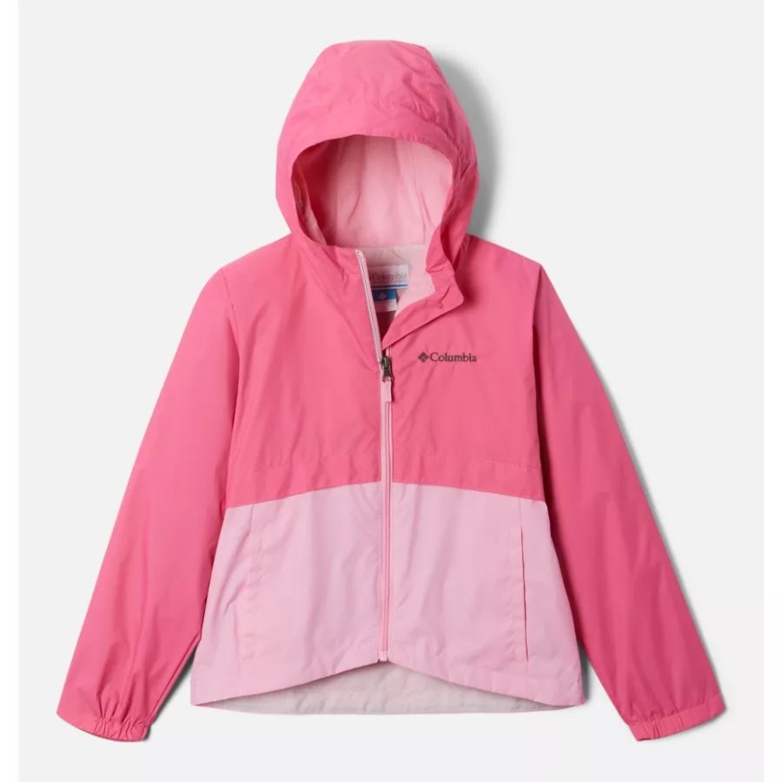 ワイルド ゼラニウム/ワイルド ローズ ガールズ レイン ジラ ジャケット コロンビア