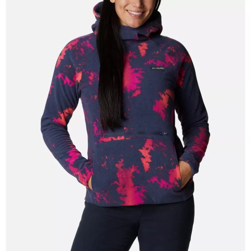 レディース アリ ピーク フード付き フリース コロンビア ノクターナル ルックアップ プリント