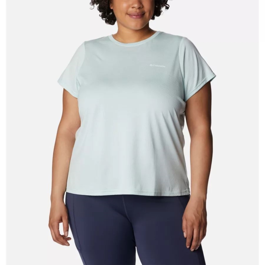 レディース アルパイン チル ゼロ 半袖シャツ プラスサイズ アイシーモーン ヘザー コロンビア