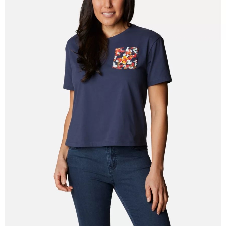 レディース アルパイン ウェイ II カジュアル Tシャツ 夜行性/夜行性 マルチ タイフーン ブルーム コロンビア