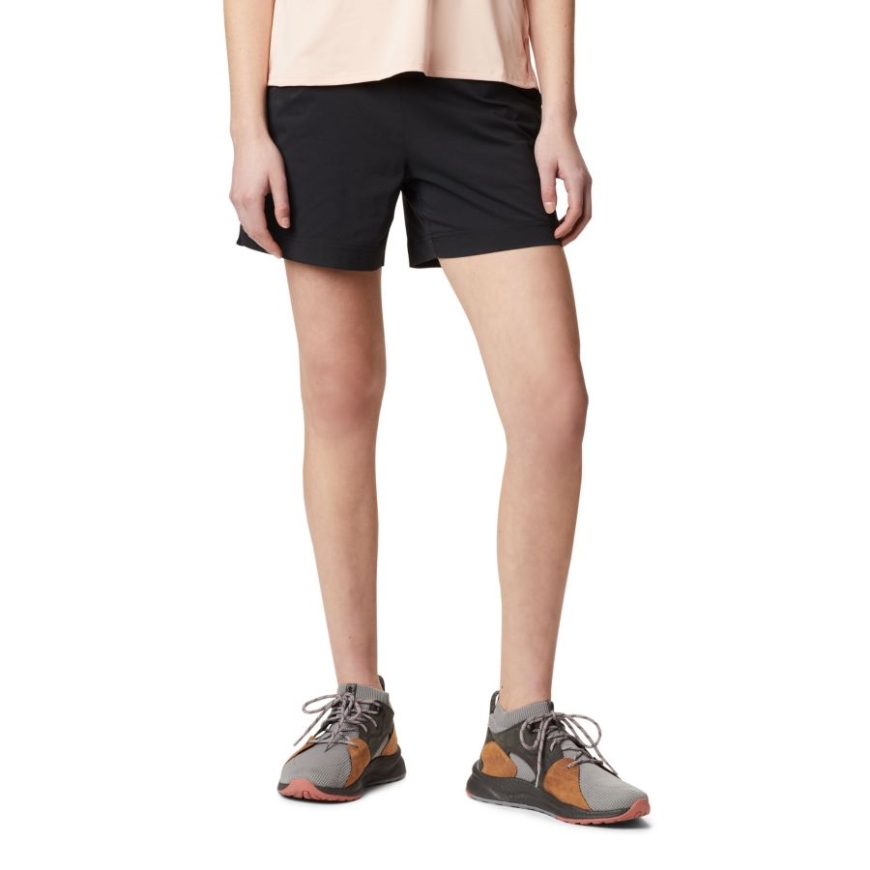 女性のいつでもカジュアルショーツブラックコロンビア