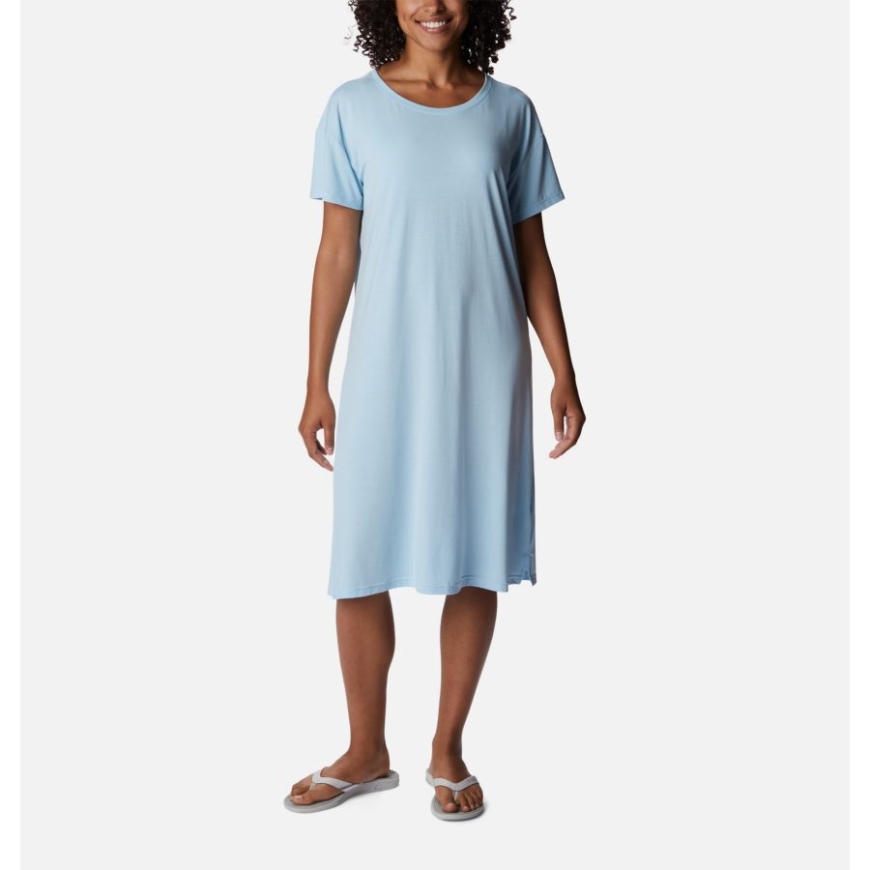 レディース いつでもニット ティー ドレス スプリング ブルー コロンビア