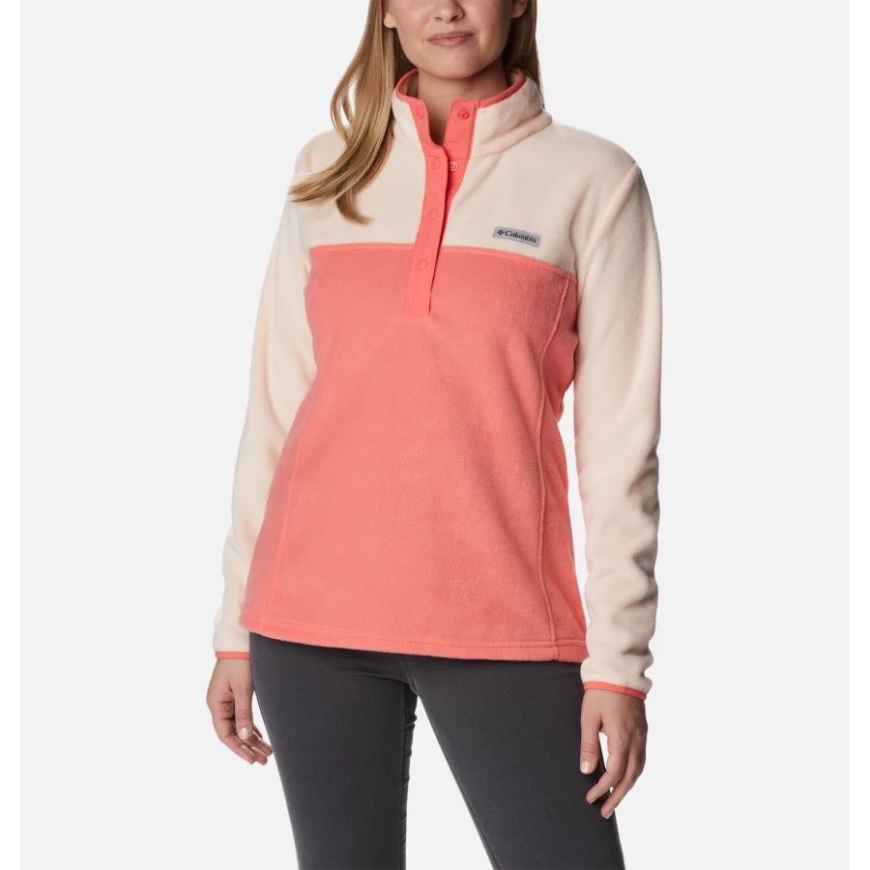 レディース ベントン スプリングス 1/2 スナップ プルオーバー ブラッシュ ピンク/ピーチ ブロッサム コロンビア