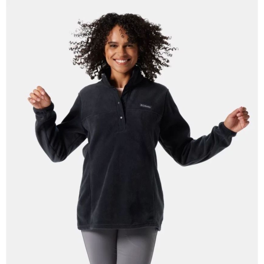 レディース ベントン スプリング 1/2 スナップ プルオーバー コロンビア ブラック