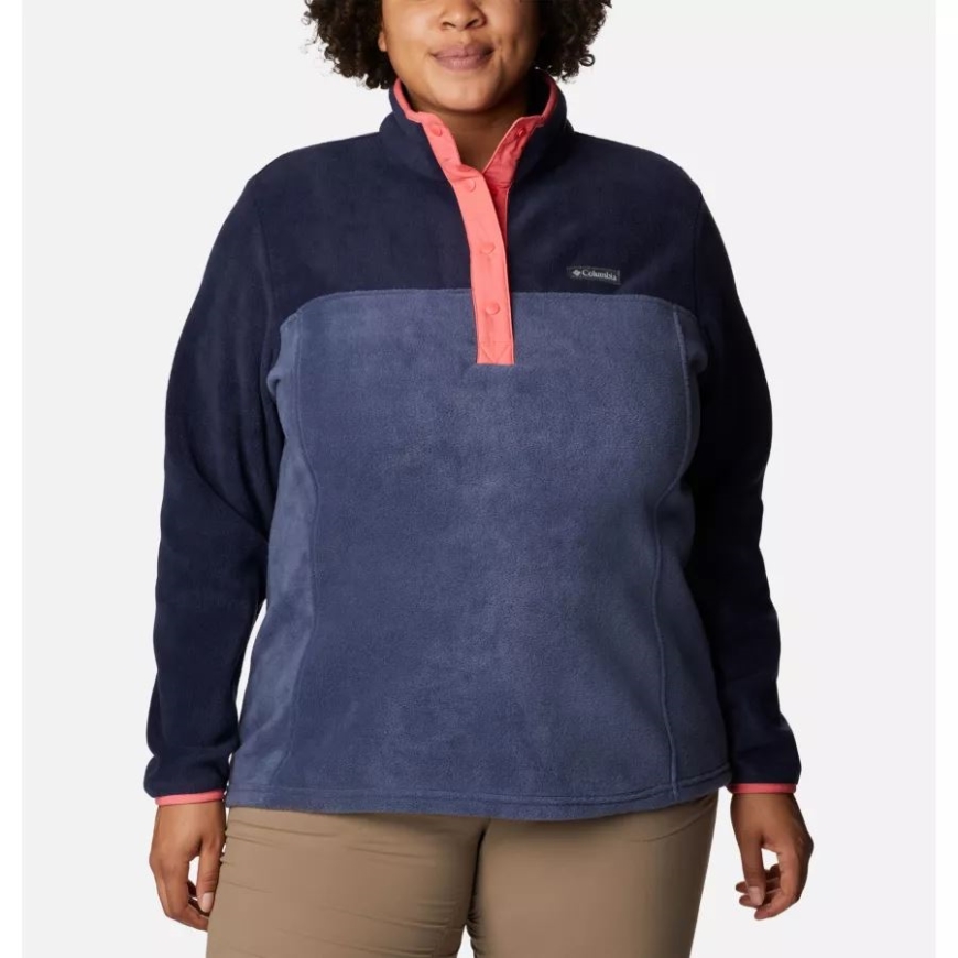 レディース ベントン スプリング 1/2 スナップ プルオーバー プラスサイズ コロンビア ノクターナル/ダーク ノクターナル