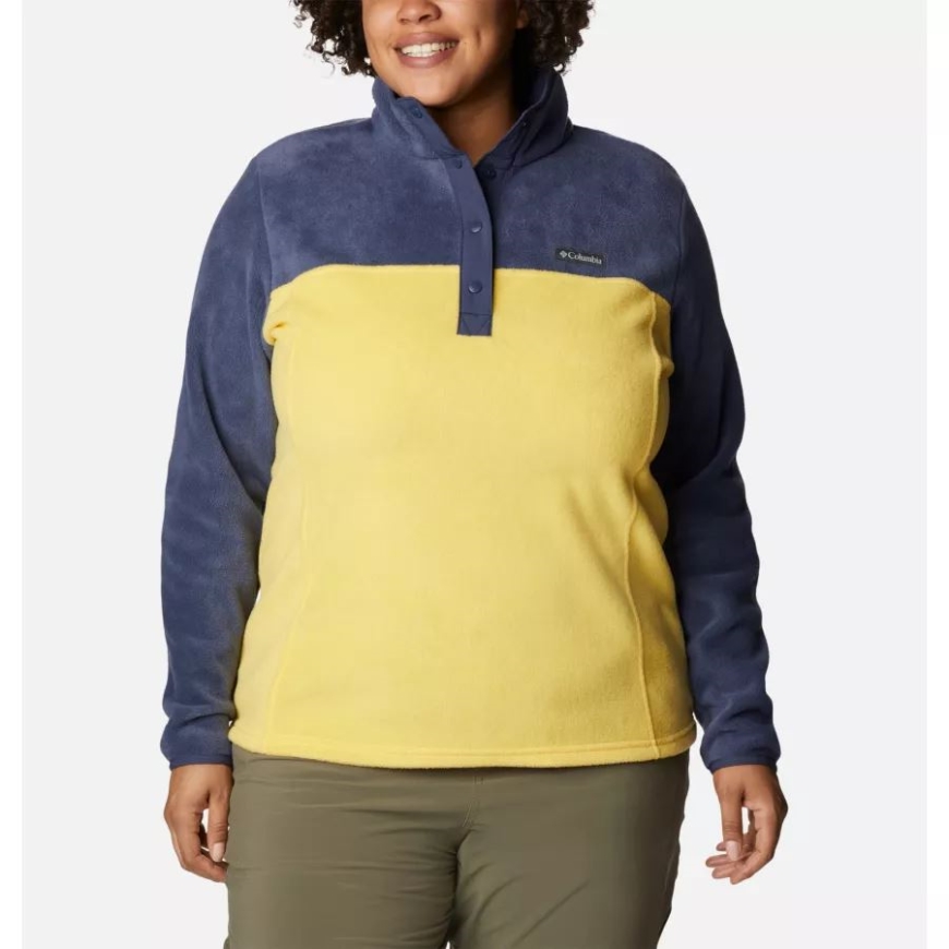 レディース ベントン スプリング 1/2 スナップ プルオーバー プラスサイズ コロンビア サングロー/夜行性