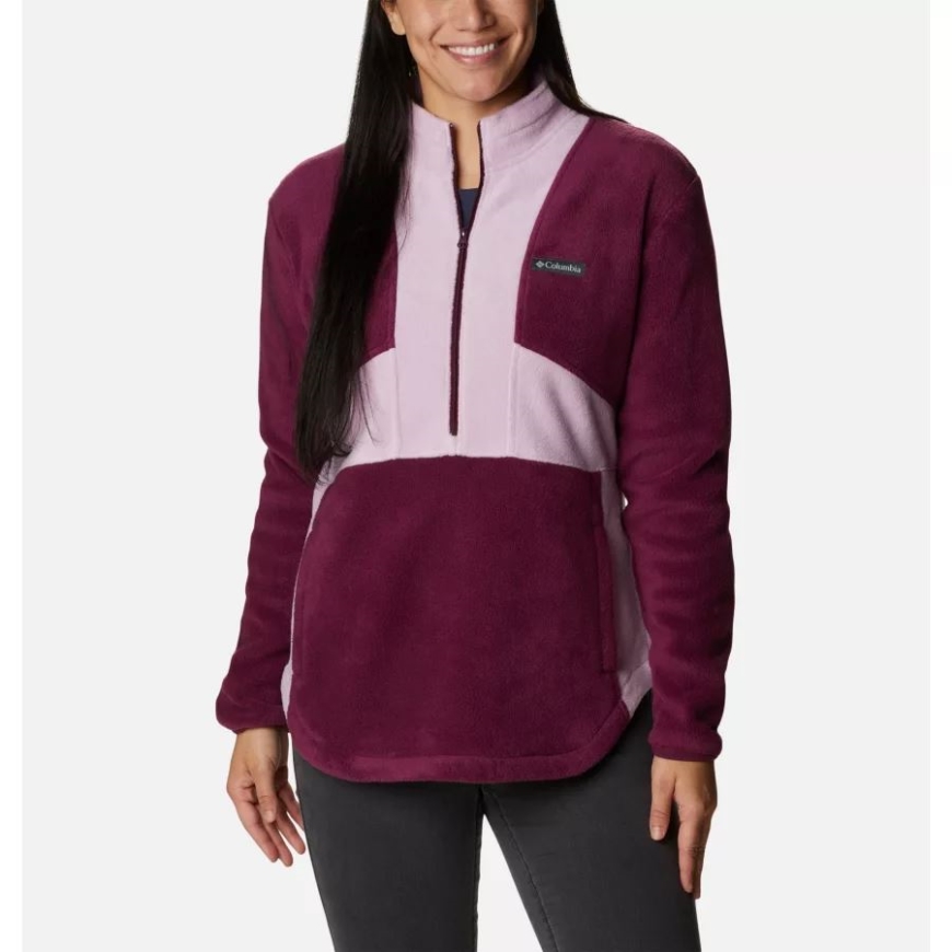 ウィメンズ ベントン スプリングス カラーブロック ハーフジップ フリース プルオーバー マリオンベリー/オーラ コロンビア