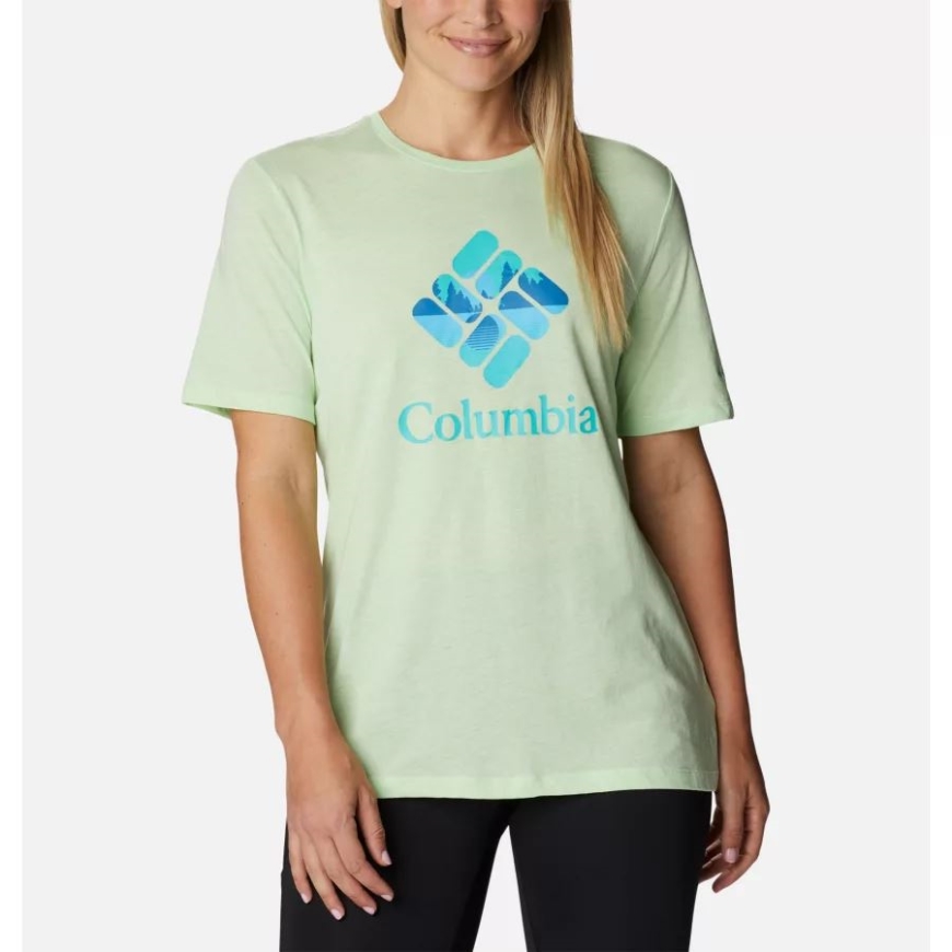 レディース ブルーバード デイ リラックス クルーネック シャツ キーウェスト Hthr/csc スタックド レイクサイド Grx コロンビア