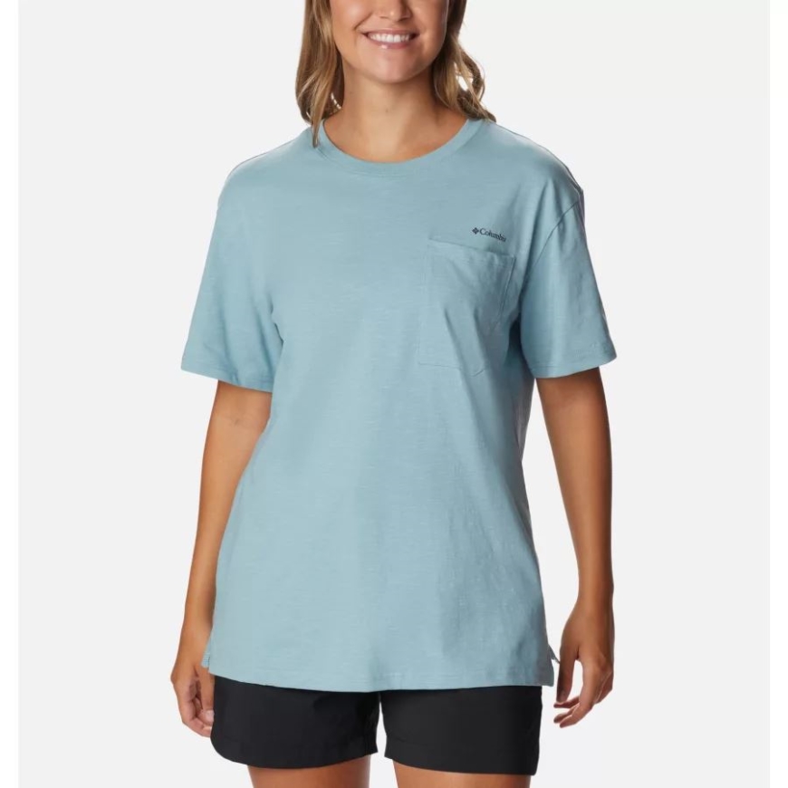 レディース ブレイク イット ダウン Tシャツ ストーン ブルー コロンビア