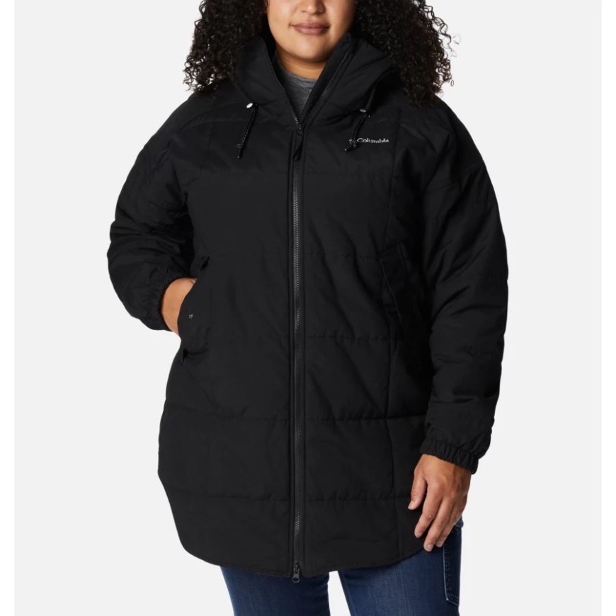 レディース チャットフィールド ヒル ノベルティ ジャケット プラスサイズ ブラック/レッド リリー チェック プリント コロンビア