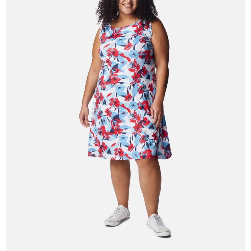 レディース チル リバー プリント ドレス プラス サイズ レッド リリー/ポップ フローラ コロンビア