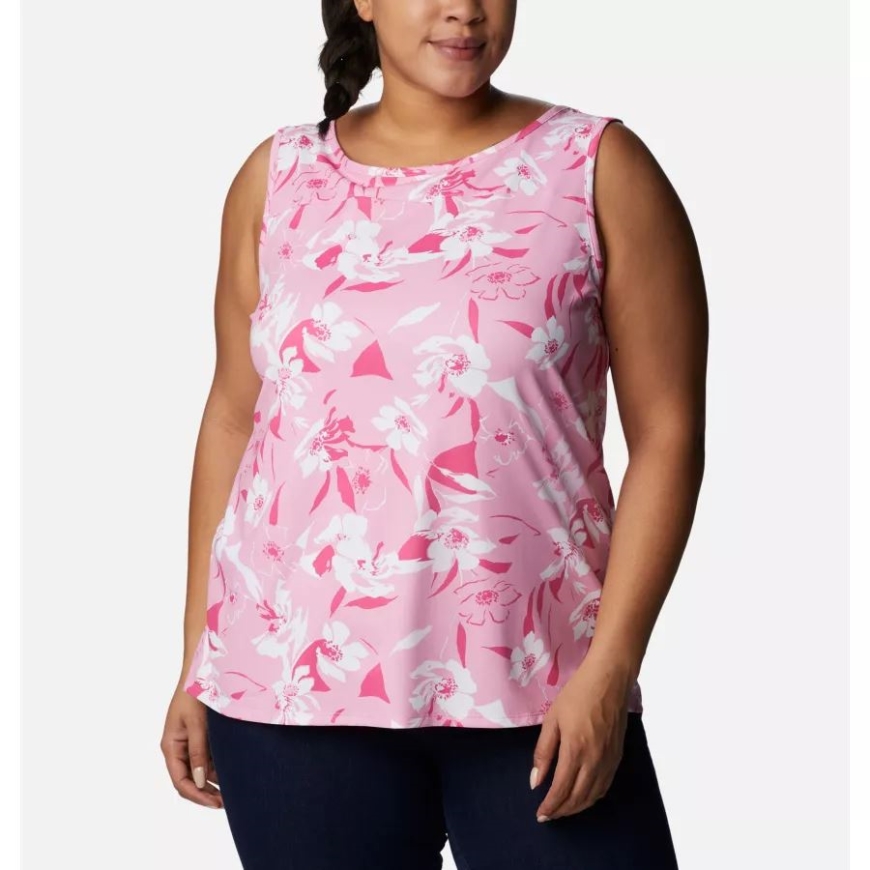 レディース チル リバー タンク プラスサイズ コロンビア ワイルド ローズ/ポップ フローラ トナル