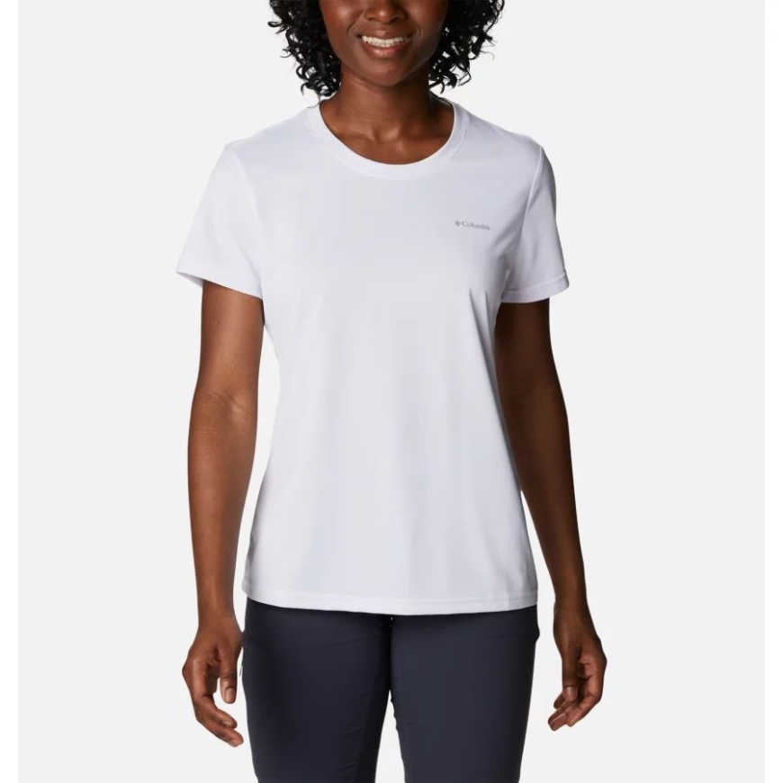 レディースコロンビアハイク半袖クルーシャツコロンビアホワイト