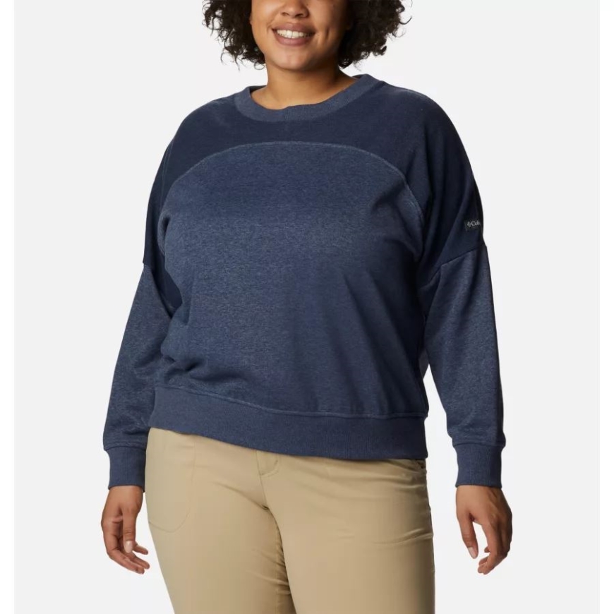 レディース コロンビア ロッジ フレンチ テリー​​ クルー プラスサイズ ノクターナル ヘザー/ノクターナル コロンビア